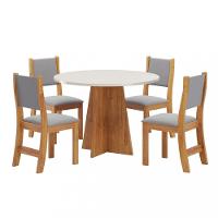Conjunto Sala de Jantar Mesa Mirna 4 Cadeiras Sol Viero - 2