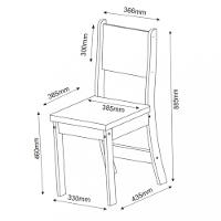 Conjunto Sala de Jantar Mesa Mirna 4 Cadeiras Sol Viero - 3