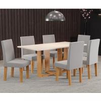 Conjunto Sala de Jantar Virtude 6 Cadeiras Venus Viero - 1
