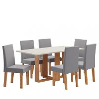 Conjunto Sala de Jantar Virtude 6 Cadeiras Venus Viero - 2