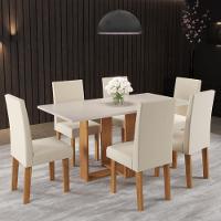 Conjunto Sala de Jantar Virtude 6 Cadeiras Venus Viero - 1