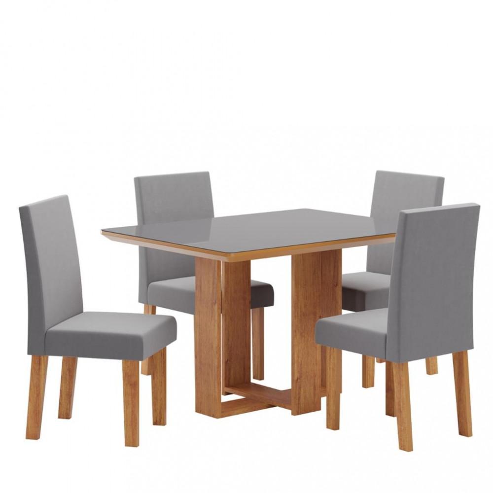 Conjunto Sala de Jantar Micaela 4 Cadeiras Venus Viero - 2