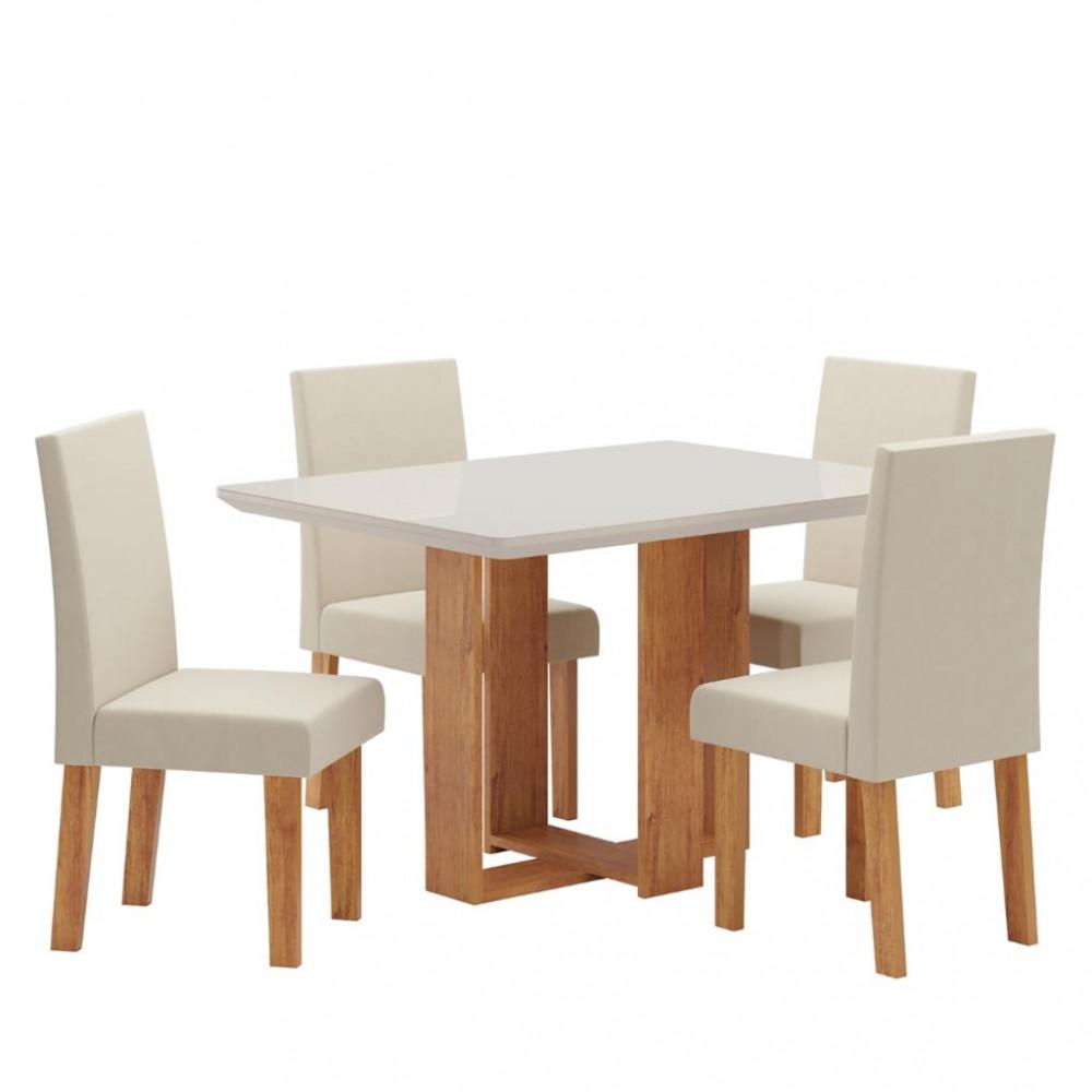 Conjunto Sala de Jantar Micaela 4 Cadeiras Venus Viero - 2