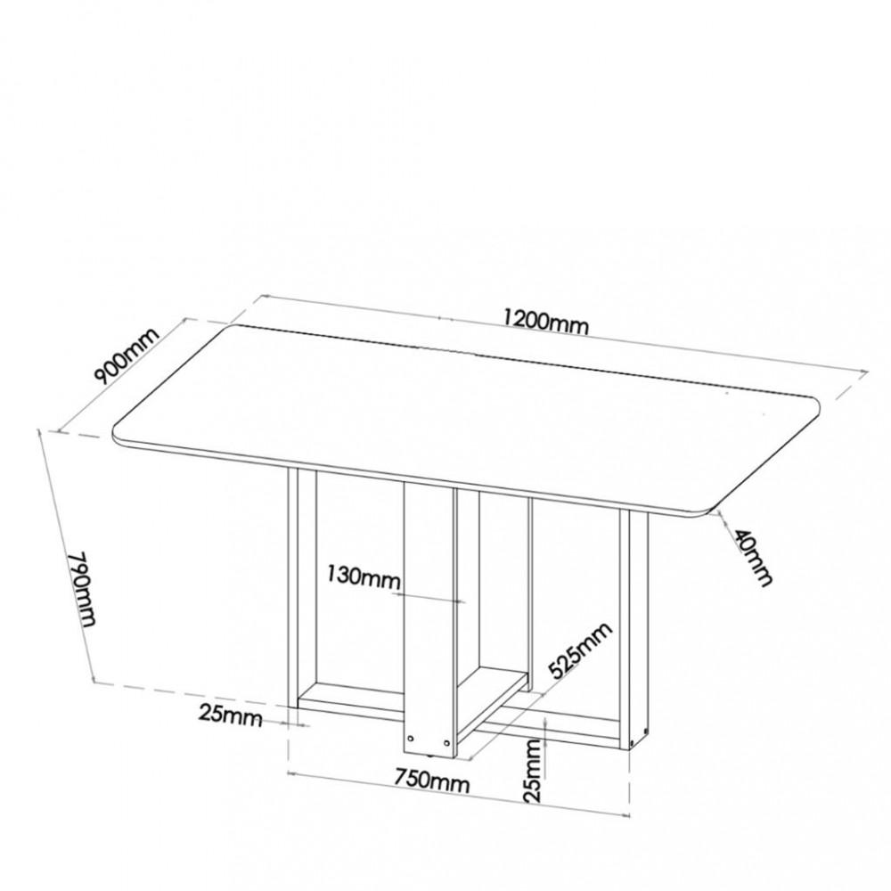 Conjunto Sala de Jantar Micaela 4 Cadeiras Venus Viero - 3