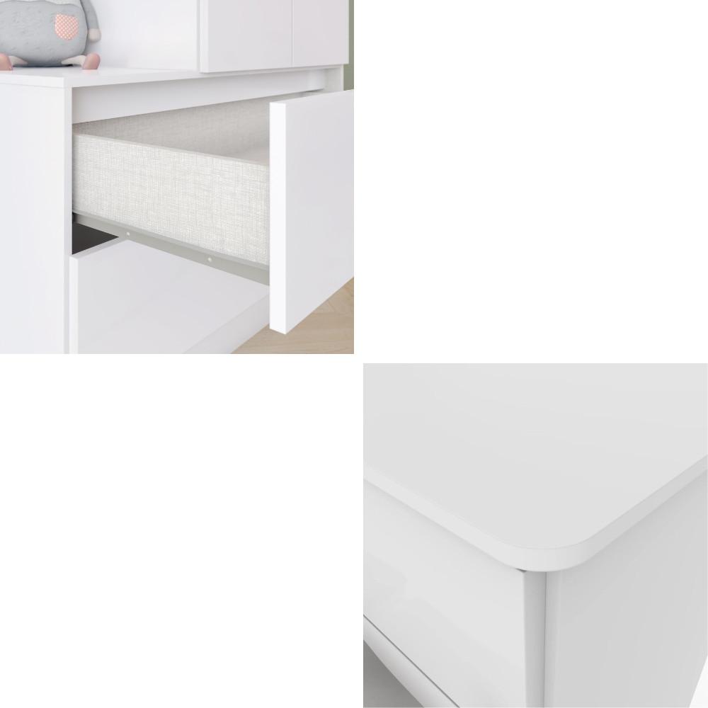 Quarto de Bebê com Guarda Roupa e Cômoda Labirinto Henn - 3