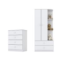 Quarto de Bebê com Guarda Roupa e Cômoda Labirinto Henn - 2