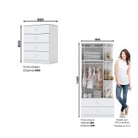 Quarto de Bebê com Guarda Roupa e Cômoda Labirinto Henn - 4