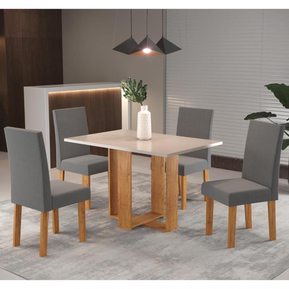 Conjunto Sala de Jantar Vanessa 4 Cadeiras Venus Viero - 1