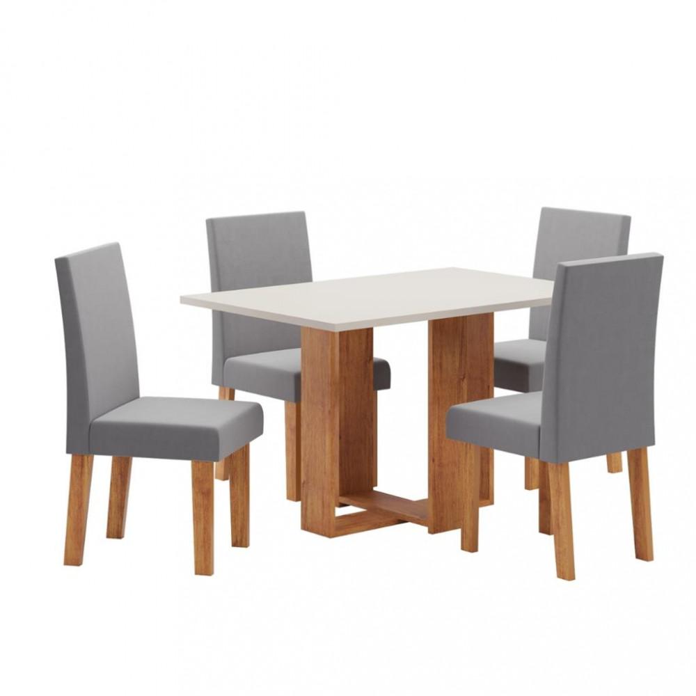Conjunto Sala de Jantar Vanessa 4 Cadeiras Venus Viero - 2