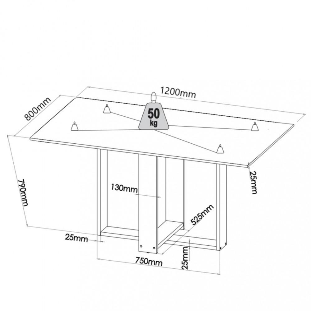 Conjunto Sala de Jantar Vanessa 4 Cadeiras Venus Viero - 3