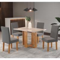 Conjunto Sala de Jantar Vanessa 4 Cadeiras Venus Viero - 1