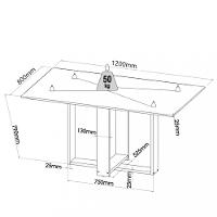 Conjunto Sala de Jantar Vanessa 4 Cadeiras Venus Viero - 3