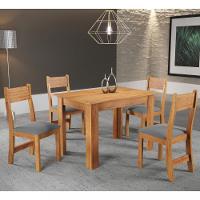 Conjunto Sala de Jantar Mayla 4 Cadeiras Brisa Viero - 1
