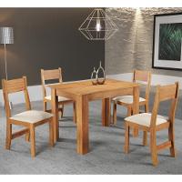 Conjunto Sala de Jantar Mayla 4 Cadeiras Brisa Viero - 1