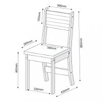 Conjunto Sala de Jantar Mayla 4 Cadeiras Brisa Viero - 4