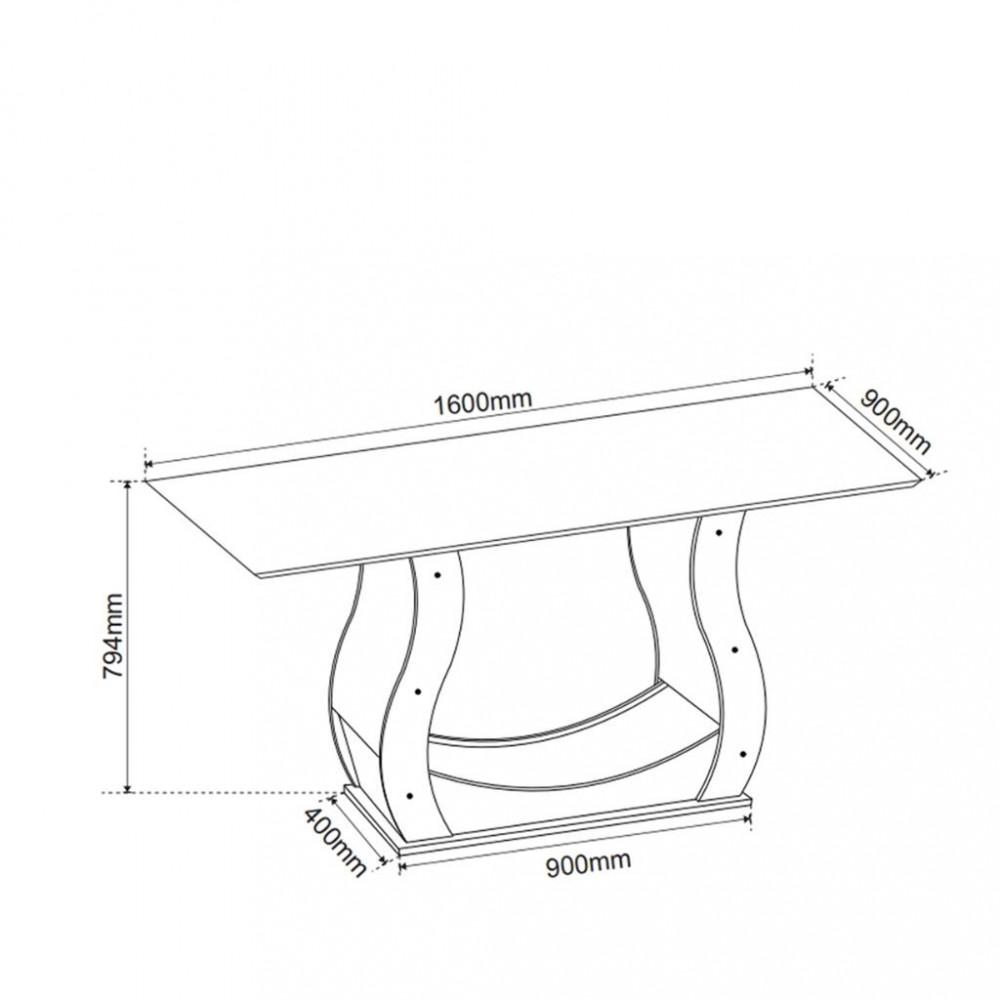 Conjunto Sala de Jantar Mesa Shakira 6 Cadeiras Cristal Viero - 3