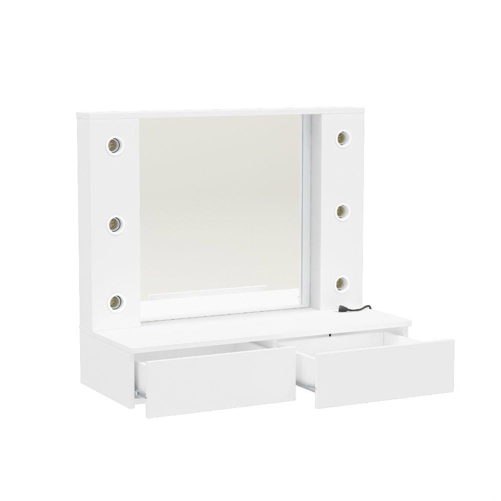 Penteadeira Camarim com Espelho 2 Gaveta Arujá Politorno - 4