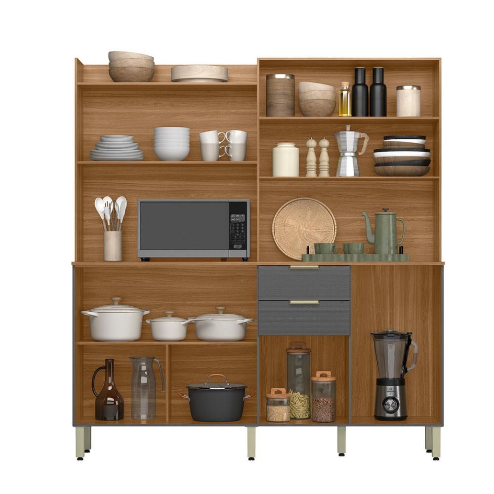 Cozinha Compacta 7 Portas 2 Gavetas com Tampo Pitaya Demóbile - 3