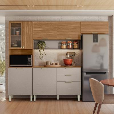 Cozinha Modulada 4 Peças com Tampo e Vidro Alba Demóbile