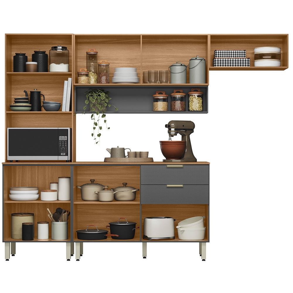 Cozinha Modulada 4 Peças com Tampo e Vidro Alba Demóbile - 3