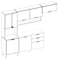 Cozinha Modulada 4 Peças com Tampo e Vidro Alba Demóbile - 8