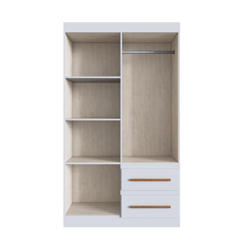 Guarda Roupa Solteiro 4 Portas 2 Gavetas 100 MDF Palermo Doripel - 3