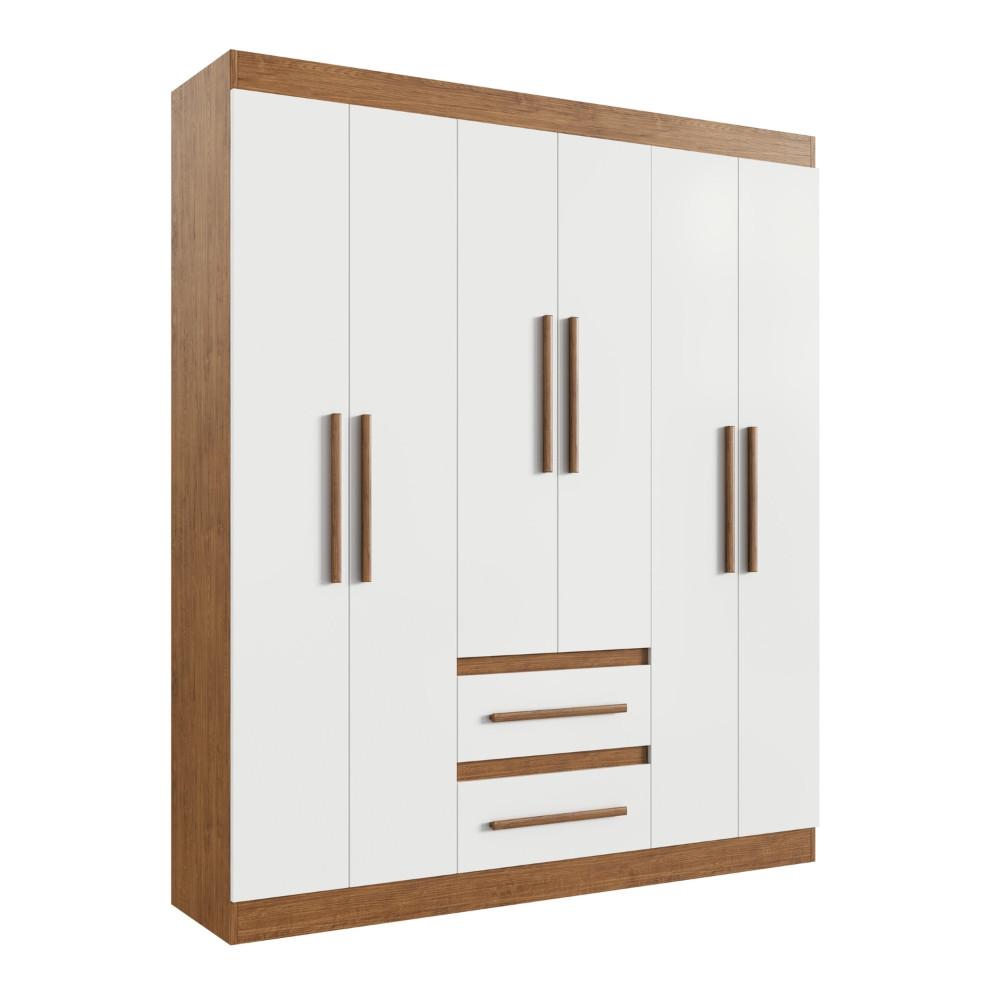 Guarda Roupa Casal 6 Portas 2 Gavetas 100 MDF Napoli Doripel - 2
