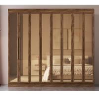 Guarda Roupa Casal com Vidro Reflecta 8 Portas 100 MDF Los Angeles Doripel - 1