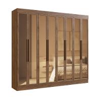 Guarda Roupa Casal com Vidro Reflecta 8 Portas 100 MDF Los Angeles Doripel - 2