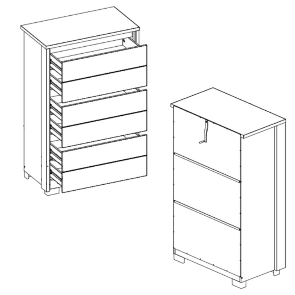 Cômoda 6 Gavetas Unno Albatroz - 3