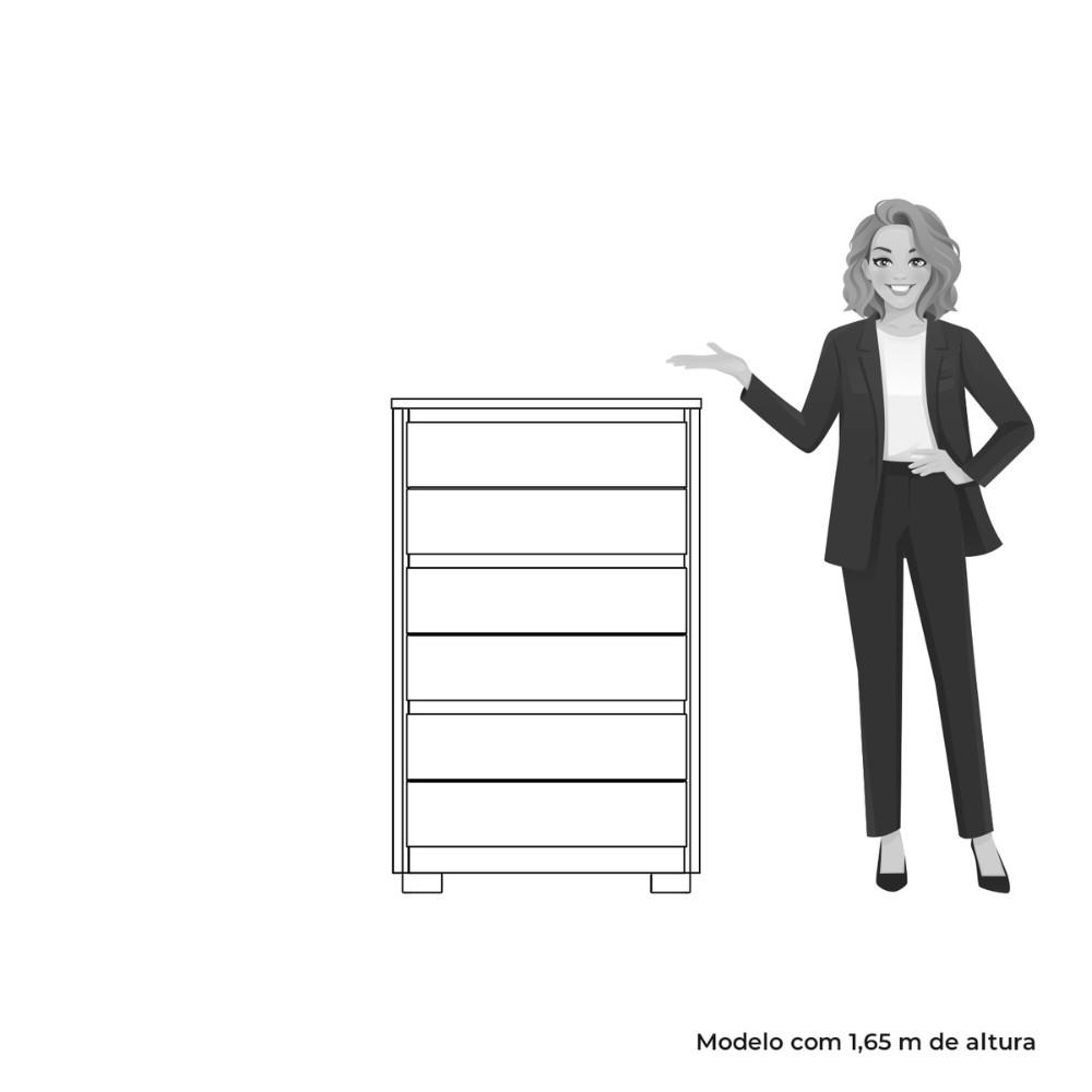 Cômoda 6 Gavetas Unno Albatroz - 5