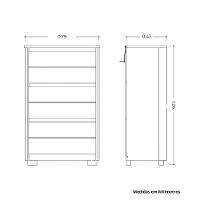 Cômoda 6 Gavetas Unno Albatroz