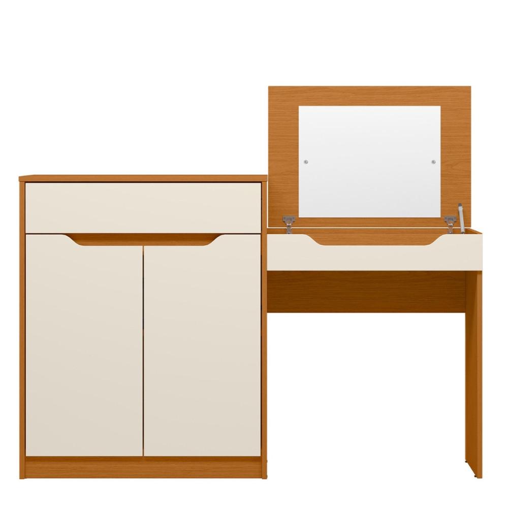 Penteadeira Escrivaninha com Espelho 2 Portas 1 Gaveta Trend Albatroz - 6