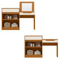 Penteadeira Escrivaninha com Espelho 2 Portas 1 Gaveta Trend Albatroz - 3