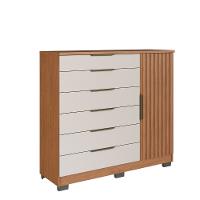 Cômoda Ripada 6 Gavetas 1 Porta com Pés Vegas Faimec - 2