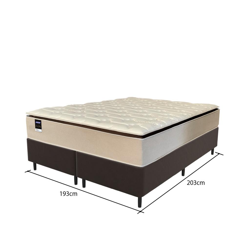 Cama Box King 193cm Colchão Molas Ensacadas Gazin Love Story HF25 e Base 2CEN - 3