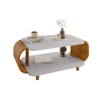 Mesa de Centro Oval com Pés de Madeira Maciça Floripa Bechara - 2