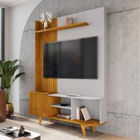 Estante Home Frisado para TV Até 75 Polegadas 1 Porta com Pés de Madeira Corumbaú Bechara - 1