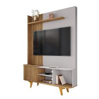 Estante Home Frisado para TV Até 75 Polegadas 1 Porta com Pés de Madeira Corumbaú Bechara - 2