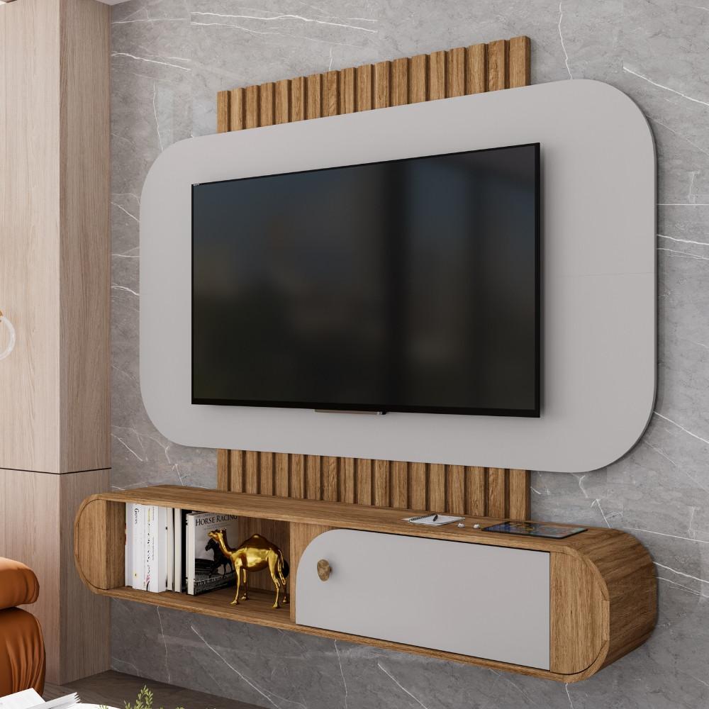 Painel Ripado para TV Até 55 Polegadas 1 Porta Jurerê Bechara - 1