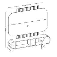 Painel Ripado para TV Até 55 Polegadas 1 Porta Jurerê Bechara