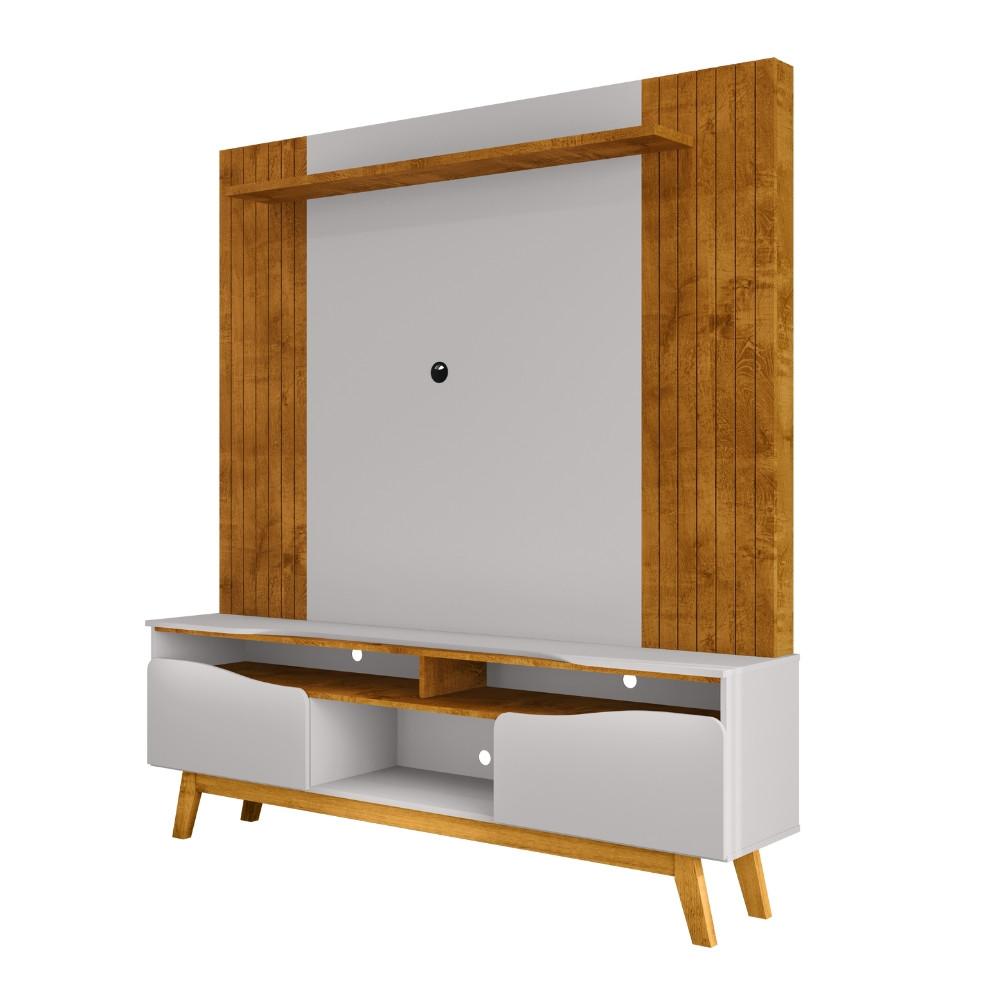 Estante Home Frisado para TV Até 75 Polegadas 2 Portas com Pés de Madeira Maciça Atalaia Bechara - 2