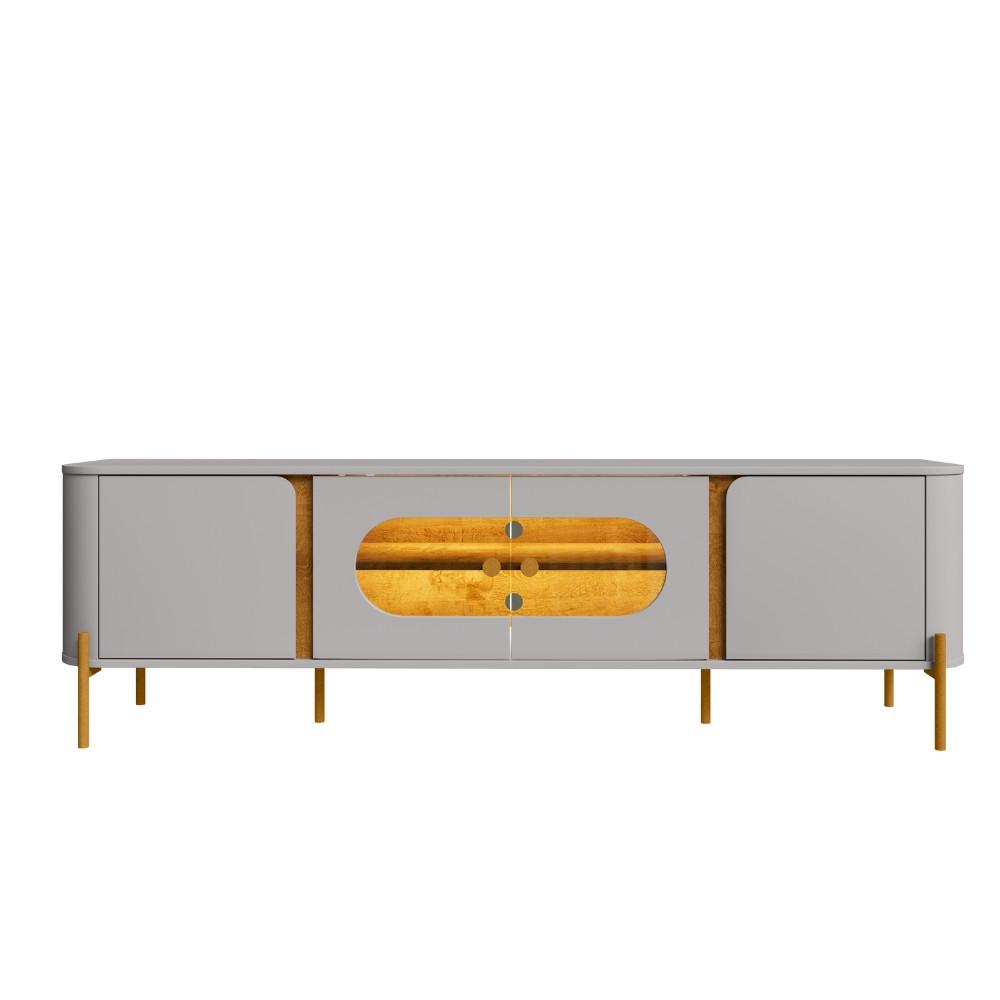 Rack para TV Até 55 Polegadas com LED e Vidro Reflecta 4 Portas com Pés Juquehy Bechara - 3