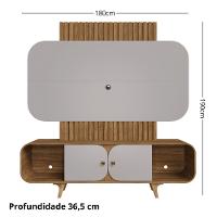 Estante Home Ripado para TV Até 75 Polegadas 2 Portas com Pés de Madeira Maciça Embaú Bechara - 4