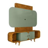 Estante Home Ripado para TV Até 75 Polegadas 2 Portas com Pés de Madeira Maciça Embaú Bechara - 2