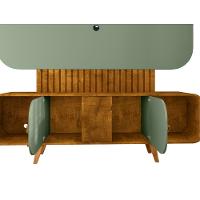 Estante Home Ripado para TV Até 75 Polegadas 2 Portas com Pés de Madeira Maciça Embaú Bechara - 3