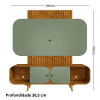 Estante Home Ripado para TV Até 75 Polegadas 2 Portas com Pés de Madeira Maciça Embaú Bechara - 4