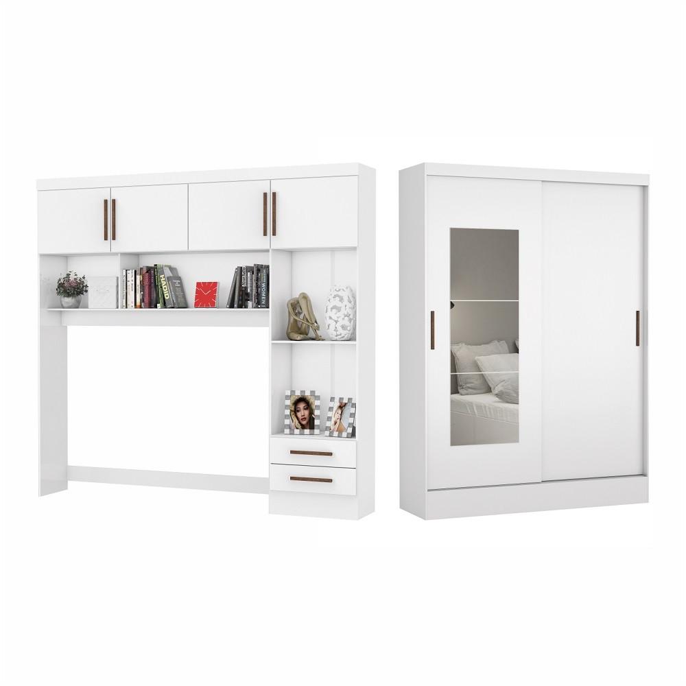 Quarto Modulado Casal com Espelho 6 Portas Belém Carioca Móveis - 2