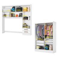 Quarto Modulado Casal com Espelho 6 Portas Belém Carioca Móveis - 5