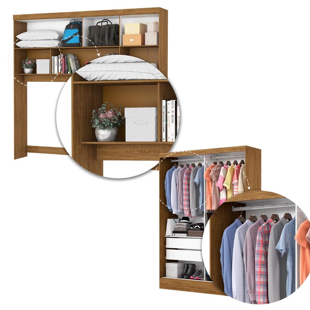 Quarto Modulado Casal com Espelho 6 Portas Belém Carioca Móveis - 6